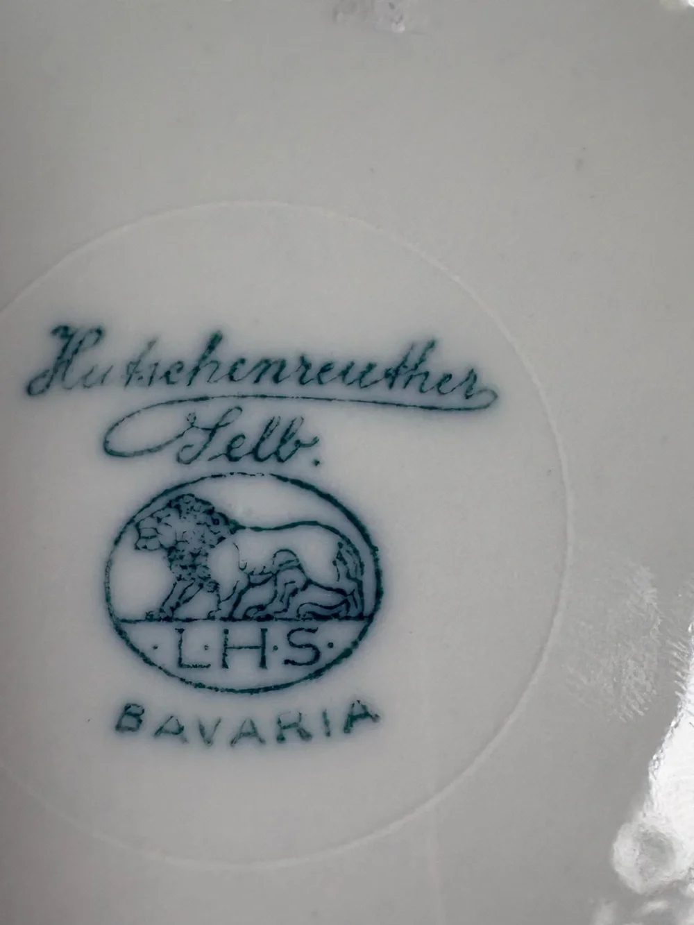 Antique Hutschenreuther Selb Bavaria Hand Painted Floral Plate Artist Signed 3
